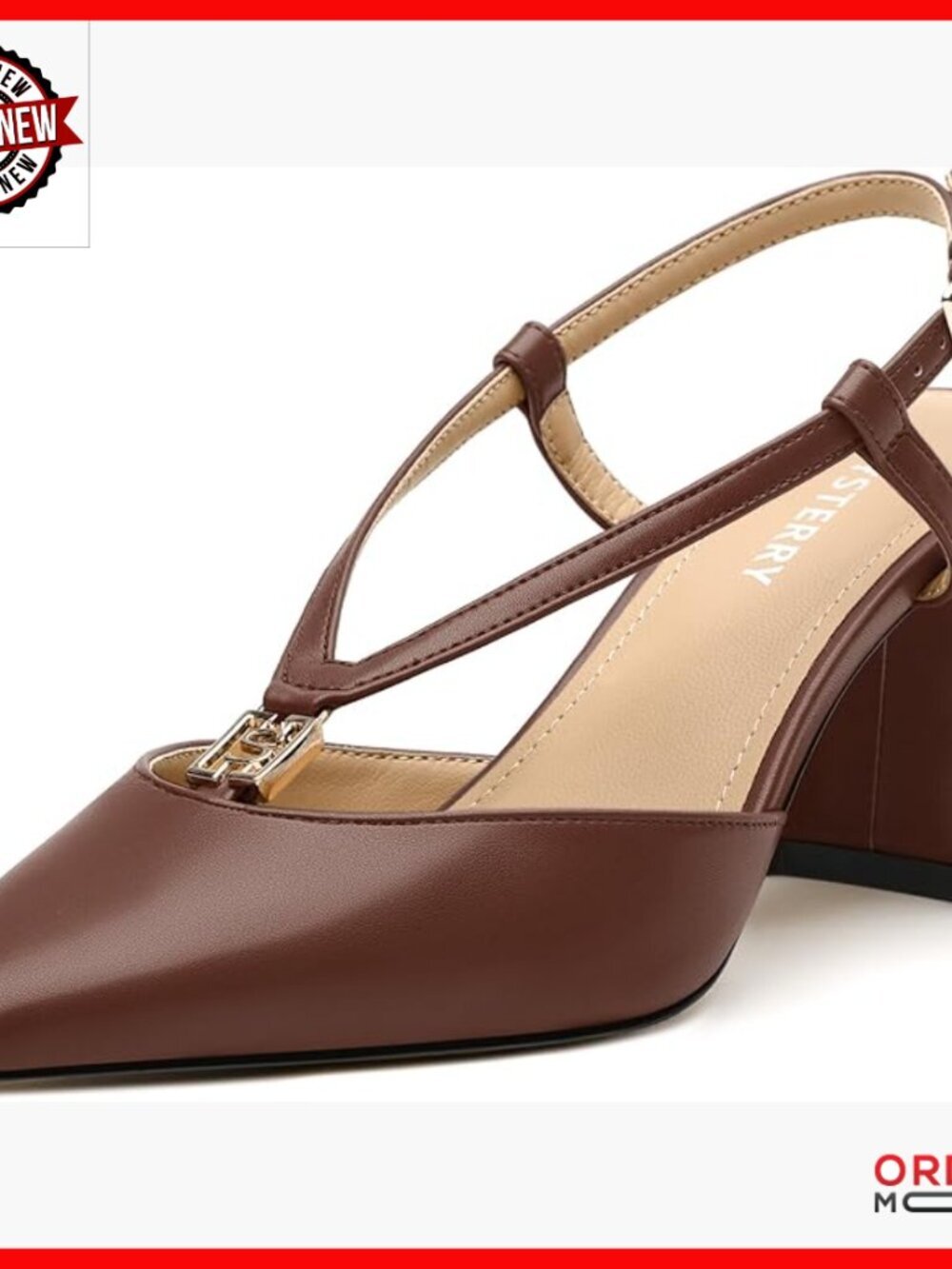 Square Toe Slingback Heels with Chunky Block Heel for Work Wedding Party